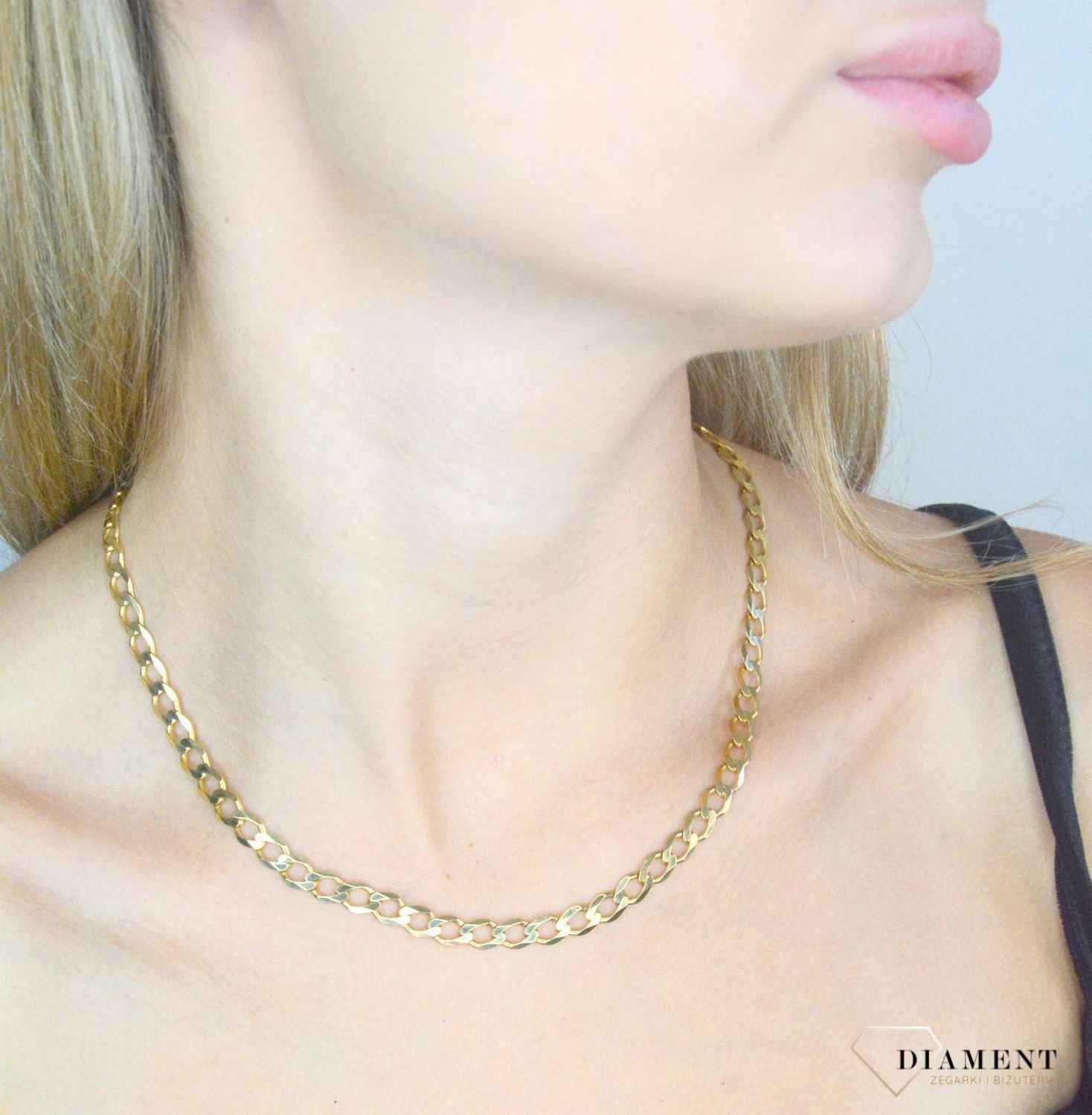 Złoty łańcuszek 333 pancerka 6 mm DIA-LAN-1463-333 6mm. Złoty łańcuszek męski. Złoty łańcuszek pancerka. Łańcuszek złoty pancerka. Łańcuszek na prezent (1).jpg